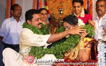 Santhosh Kala Wedding on Chingam 15